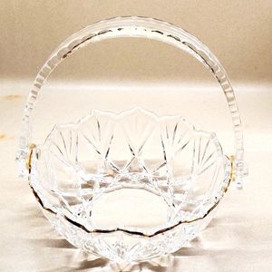 Mikasa Roxborough Handled Crystal 6 1/4" Gold Line